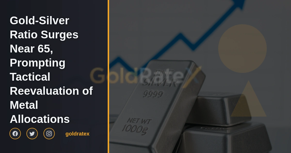Gold-Silver Ratio Surges Near 65, Prompting Tactical Reevaluation of Metal Allocations
