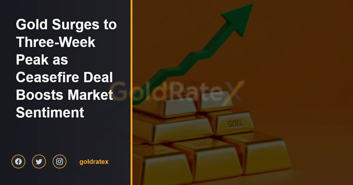 الذهب يرتفع إلى أعلى مستوى في ثلاثة أسابيع بعد اتفاق وقف إطلاق النار